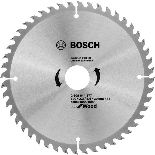 Bosch - Optiline Eco Serisi Ahşap için Daire Testere Bıçağı 190*30 mm 48 Diş