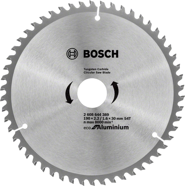 Bosch - Optiline Eco Serisi Alüminyum için Daire Testere Bıçağı 190*30 54 Diş