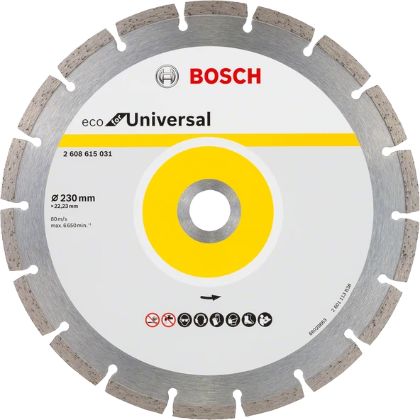 Bosch - Ekonomik Seri Genel Yapı Malzemeleri İçin Elmas Kesme Diski 230 mm