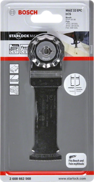 Bosch - Starlock Max - MAIZ 32 EPC - HCS Ahşap İçin Daldırmalı Testere Bıçağı 1'li - 2