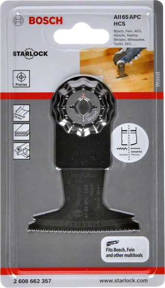 Bosch - Starlock - AII 65 APC - HCS Ahşap İçin Daldırmalı Testere Bıçağı 1'li - 2