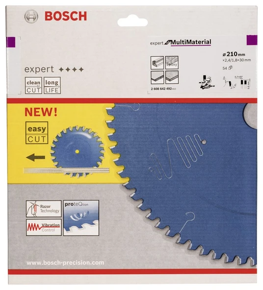 Bosch - Expert Serisi Çoklu Malzeme için Daire Testere Bıçağı 210*30 mm 54 Diş - 2