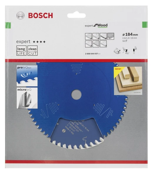 Bosch - Expert Serisi Ahşap için Daire Testere Bıçağı 184*16 mm 56 Diş - 2
