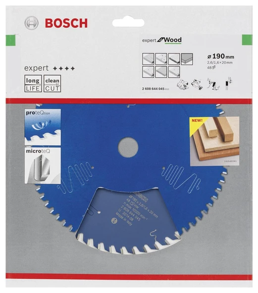 Bosch - Expert Serisi Ahşap için Daire Testere Bıçağı 190*20 mm 48 Diş - 2