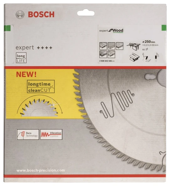 Bosch - Expert Serisi Ahşap için Daire Testere Bıçağı 250*30 mm 60 Diş - 2