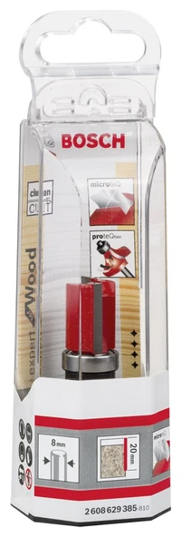 Bosch - Expert Serisi Laminant İçin Çift Oluklu, Sert Metal Üstte Bilya Yataklı Freze Ucu 8*16*60 mm - 2