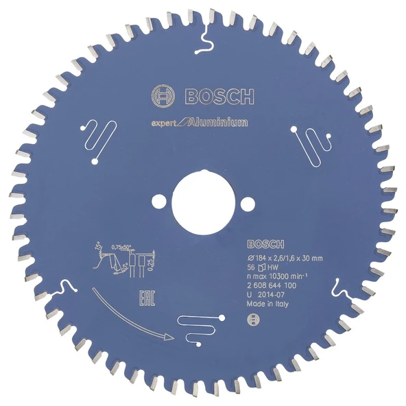 Bosch - Expert Serisi Alüminyum için Daire Testere Bıçağı 184*30 mm 56 Diş