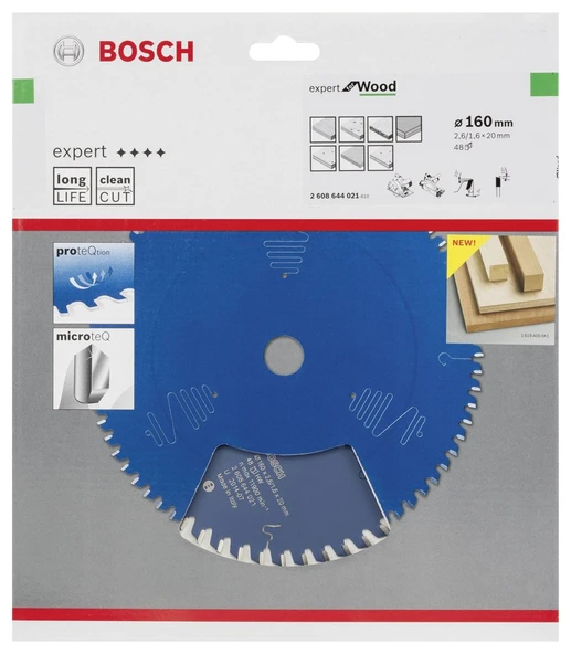 Bosch - Expert Serisi Ahşap için Daire Testere Bıçağı 160*20 mm 48 Diş - 2