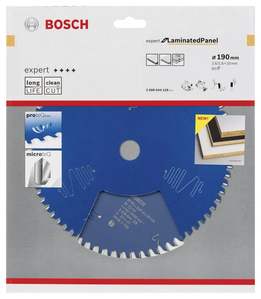 Bosch - Expert Serisi Lamine Panel için Daire Testere Bıçağı 190*20 mm 60 Diş - 2