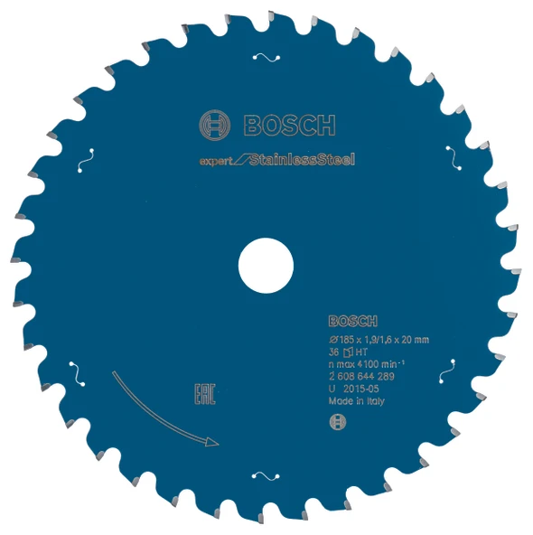 Bosch - Expert Serisi Paslanmaz Çelik için Daire Testere Bıçağı 185*20 mm 36 Diş