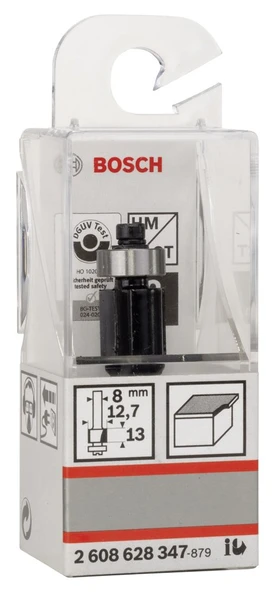 Bosch - Standard Seri Laminant İçin Çift Oluklu, Sert Metal Bilya Yataklı Freze Ucu 8*12,7*56 mm - 2