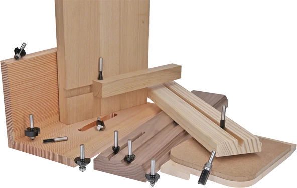 Bosch - Standard Seri Ahşap İçin Çift Oluklu Sert Metal Kenar Biçimlendirme Frezesi 8*12,7*61mm - 3