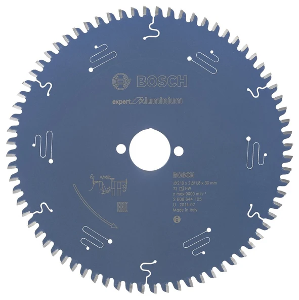 Bosch - Expert Serisi Alüminyum için Daire Testere Bıçağı 210*30 mm 72 Diş