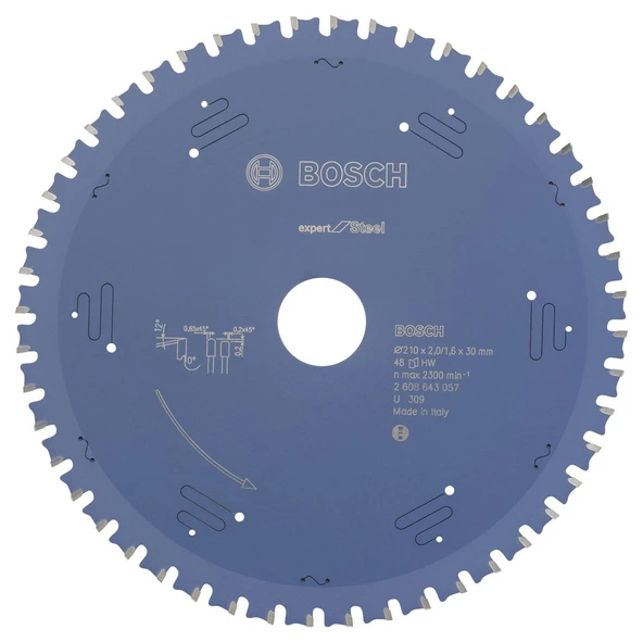 Bosch - Expert Serisi Metal için Daire Testere Bıçağı 210*30 mm 48 Diş