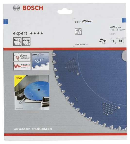 Bosch - Expert Serisi Metal için Daire Testere Bıçağı 210*30 mm 48 Diş - 2