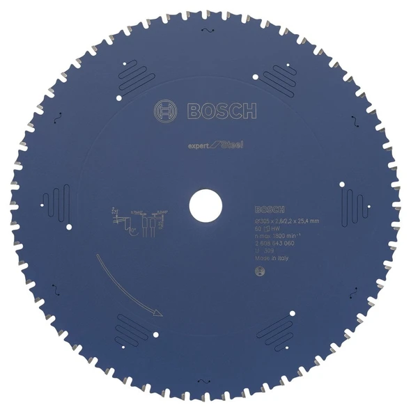 Bosch - Expert Serisi Metal için Daire Testere Bıçağı 305*25,40 mm 60 Diş