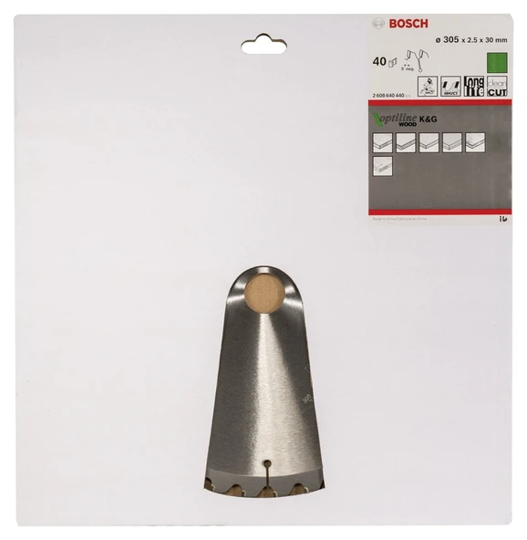 Bosch - Optiline Serisi Ahşap için Daire Testere Bıçağı 305*30 mm 40 Diş - 2