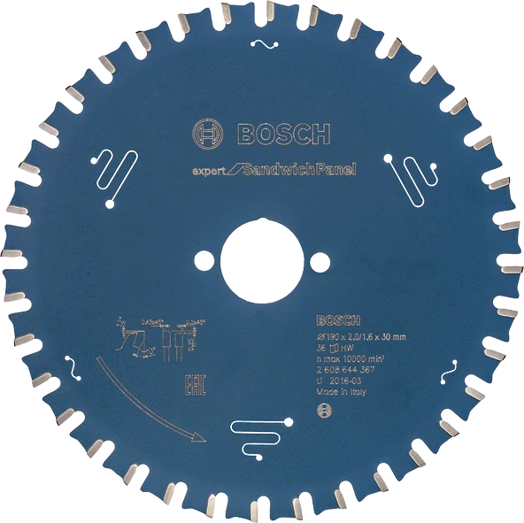 Bosch - Expert Serisi Sandviç Panel için Daire Testere Bıçağı 190*30 mm 36 Diş