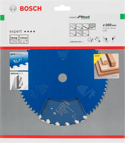 Bosch - Expert Serisi Ahşap için Daire Testere Bıçağı 160*20 mm 24 Diş - 2
