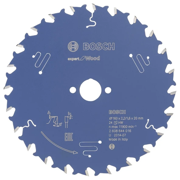 Bosch - Expert Serisi Ahşap için Daire Testere Bıçağı 160*20 mm 24 Diş