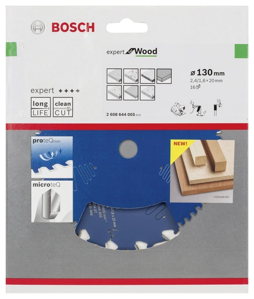 Bosch - Expert Serisi Ahşap için Daire Testere Bıçağı 130*20 mm 16 Diş - 2