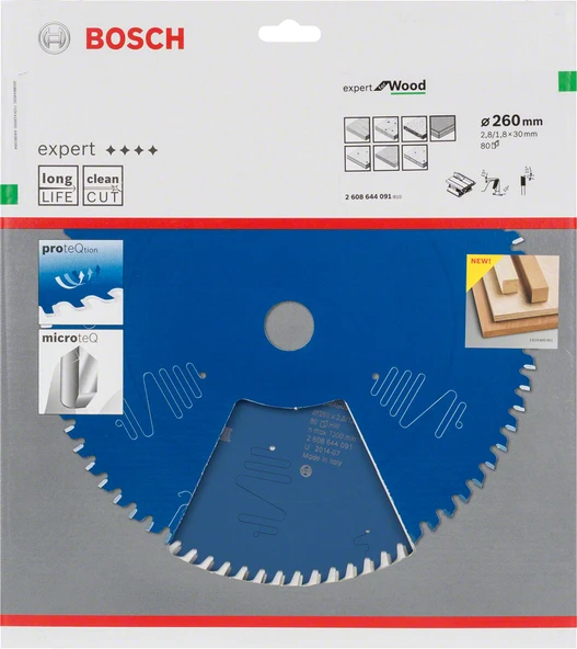 Bosch - Expert Serisi Ahşap için Daire Testere Bıçağı 260*30 mm 80 Diş - 2