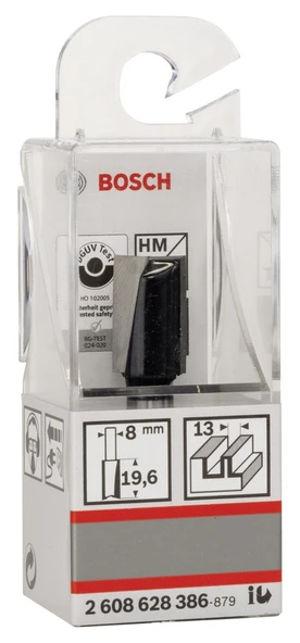 Bosch - Standard Seri Ahşap İçin Çift Oluklu, Sert Metal Düz Freze Ucu 8*13*51mm - 2