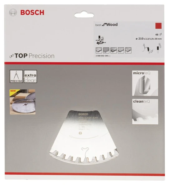 Bosch - Best Serisi Hassas Kesim Ahşap için Daire Testere Bıçağı 210*30 mm 48 Diş - 2