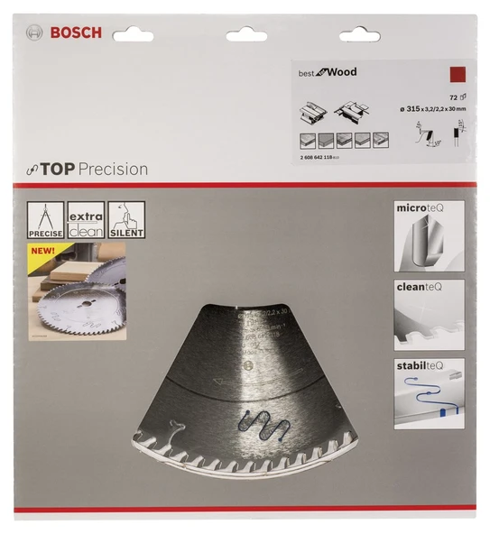 Bosch - Best Serisi Hassas Kesim Ahşap için Daire Testere Bıçağı 315*30 mm 72 Diş - 2