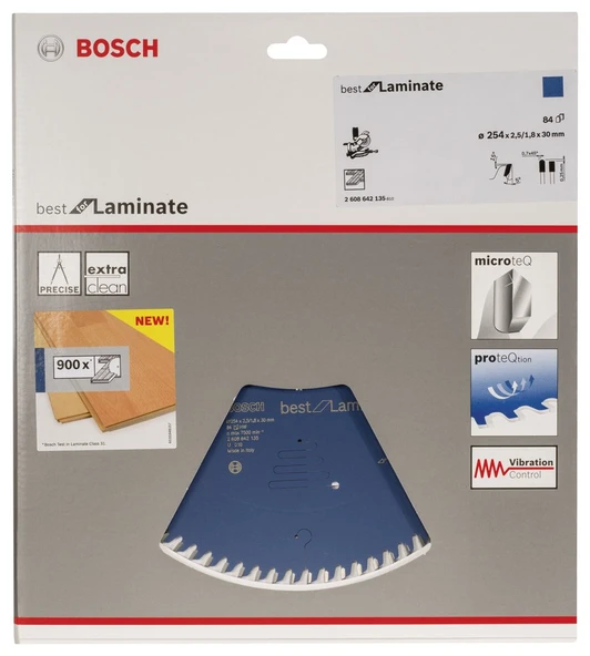 Bosch - Best Serisi Laminant için Daire Testere Bıçağı 254*30 mm 84 Diş - 2
