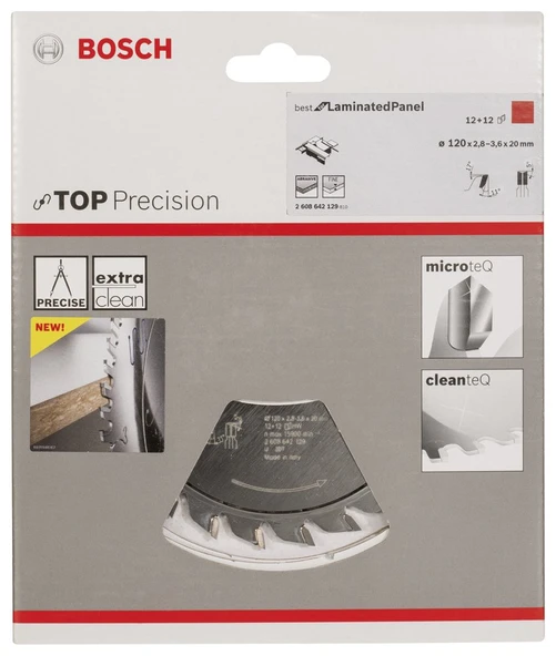 Bosch - Best Serisi Hassas Kesim Lamine Panel için Ön Çizme Bıçağı 120*20 mm 12+12 Diş - 2