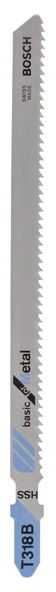 Bosch - Ekonomik Seri Metal İçin T 318 B Dekupaj Testeresi Bıçağı - 5'Li Paket