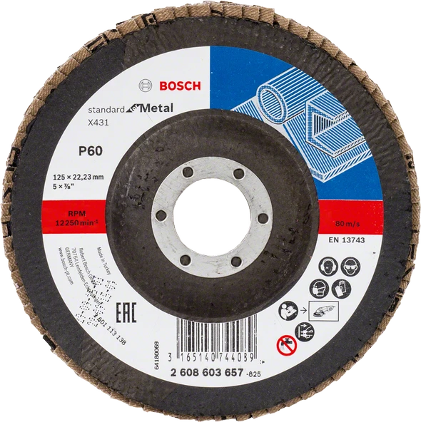 Bosch - 125 mm 60 Kum Standard Seri AlOX Flap Disk
