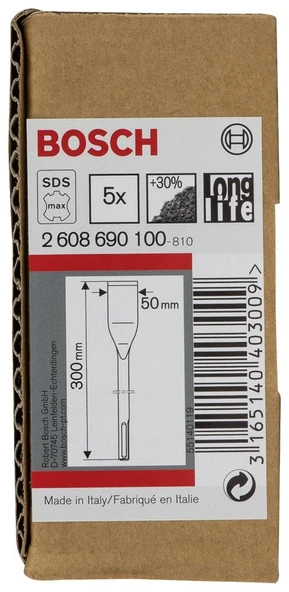 Bosch - LongLife Serisi, SDS-Max Şaftlı Fayans Keski 300*50 mm 5'li - 2