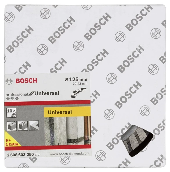 Bosch - Standard Seri Genel Yapı Malzemeleri İçin Turbo Segmanlı 9+1 Elmas Kesme Diski Set 125 mm - 2