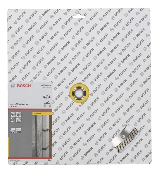 Bosch - Best Serisi Genel Yapı Malzemeleri İçin Turbo Segmanlı Elmas Kesme Diski 350 mm - 2