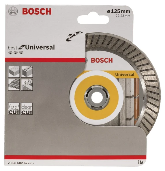 Bosch - Best Serisi Genel Yapı Malzemeleri İçin Turbo Segmanlı Elmas Kesme Diski 125 mm - 2