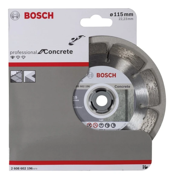 Bosch - Standard Seri Beton İçin Elmas Kesme Diski 115 mm - 2