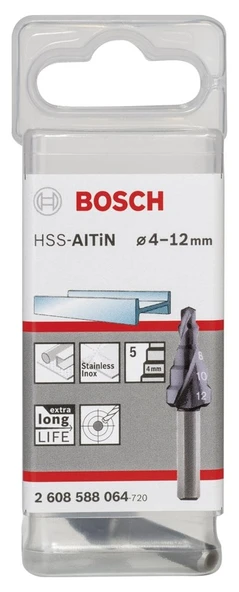 Bosch - HSS-AlTiN 5 Kademeli Matkap Ucu 4-12 mm - 2