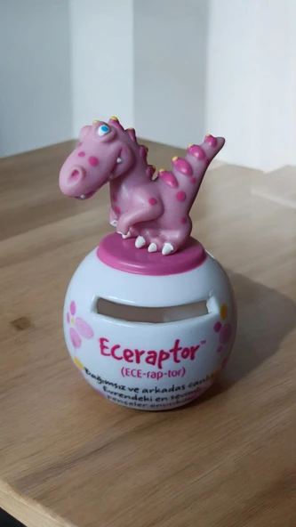 vintage eceraptor dinozor kumbara11 cm - 3