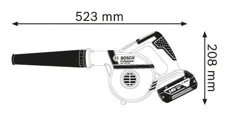 Bosch GBL 18V-120 3.0Ah Tek Akülü Yaprak Üfleme Makinesi - 2