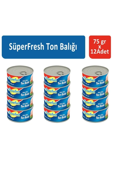 SüperFresh Ton Balığı 75 gr x 12 Adet
