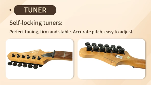 LUXARS HH ELEKTRO GİTAR S-G37-MAX-M - Resim 6