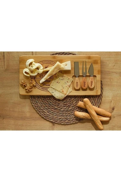 Peynir Sunum Tahtası 3 Bıçaklı - 2