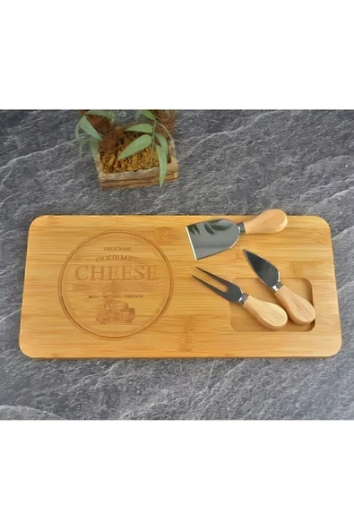 Peynir Sunum Tahtası 3 Bıçaklı - 3