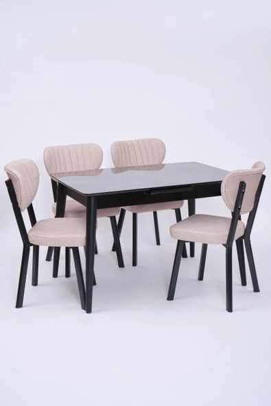 Venüs Elma Otomatik Açılır Masa Sandalye Takımı 80x120 - 9
