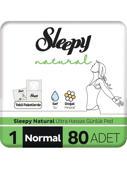 Sleepy Natural Normal 80'li Günlük Ped