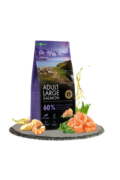 Profine Glutensiz Somonlu Büyük Irk Yetişkin Köpek Maması 12 kg ürün görseli 1