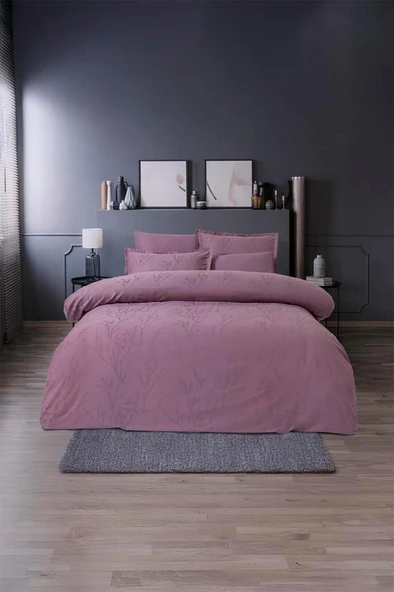 Altınbaşak Jakarlı Saten Çift Kişilik Nevresim Takımı Dıamond Coin - Resim 2