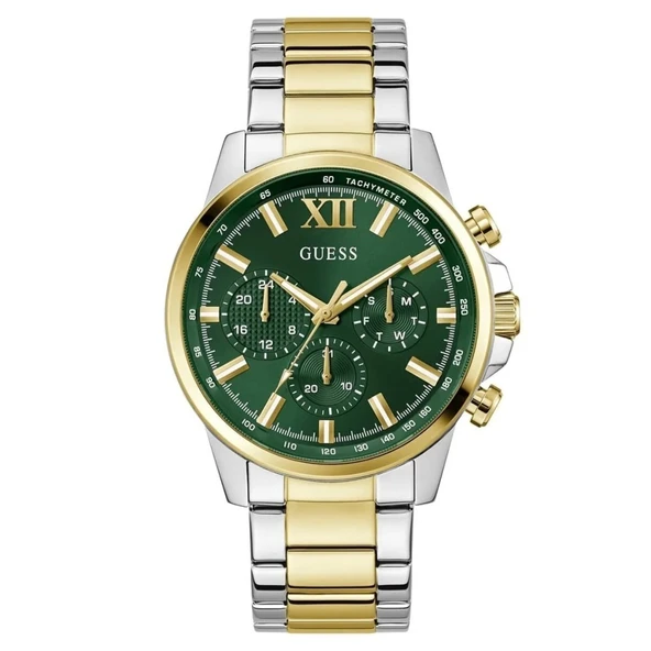 GUESS GUGW0900G5 ALTIN KAPLAMA YEŞİL KADRAN ERKEK KOL SAATİ